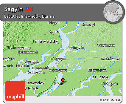 Political Panoramic Map of Sagyin