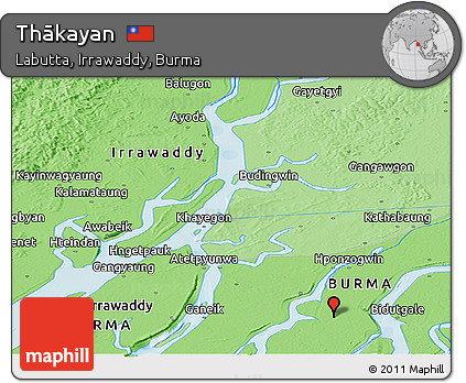 Political Panoramic Map of Thākayan