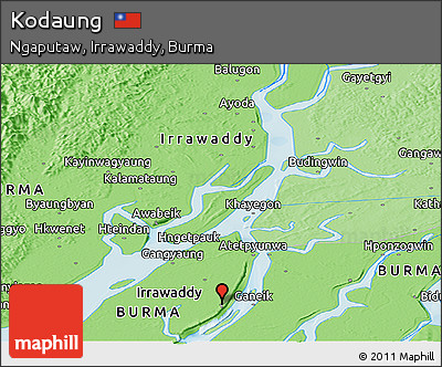 Political Panoramic Map of Kodaung