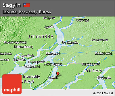 Political Panoramic Map of Sagyin
