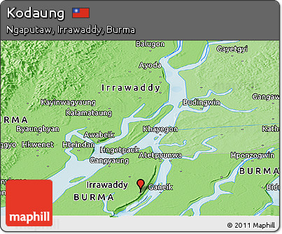 Political Panoramic Map of Kodaung