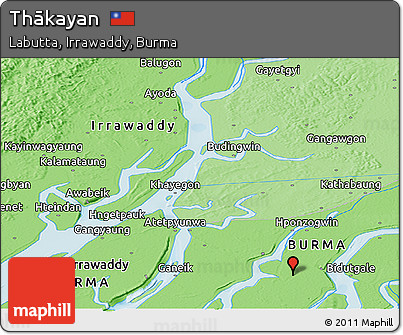 Political Panoramic Map of Thākayan