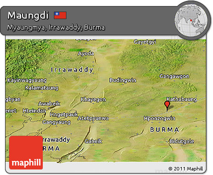 Satellite Panoramic Map of Maungdi