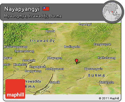 Satellite Panoramic Map of Nayapyangyi
