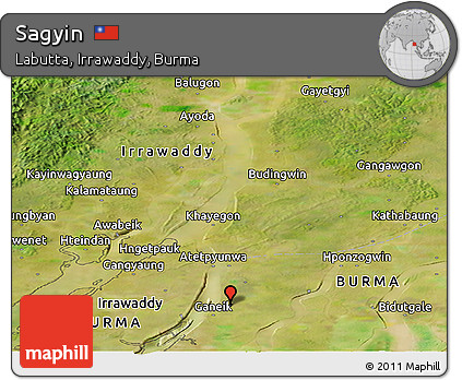 Satellite Panoramic Map of Sagyin