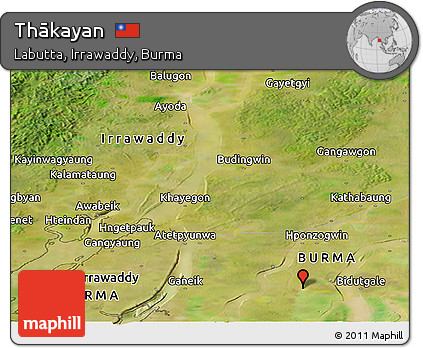 Satellite Panoramic Map of Thākayan