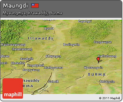 Satellite Panoramic Map of Maungdi