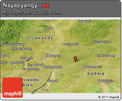 Satellite Panoramic Map of Nayapyangyi