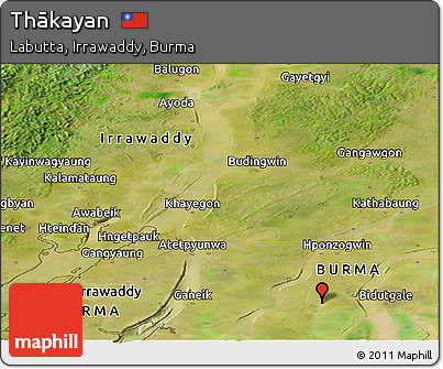 Satellite Panoramic Map of Thākayan