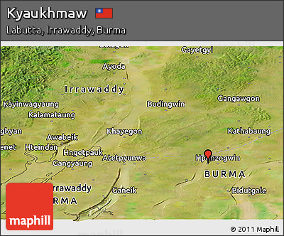 Satellite Panoramic Map of Kyaukhmaw