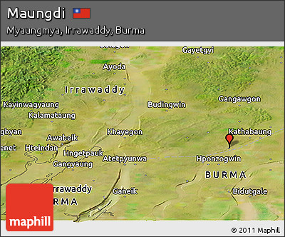 Satellite Panoramic Map of Maungdi