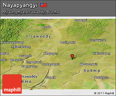 Satellite Panoramic Map of Nayapyangyi