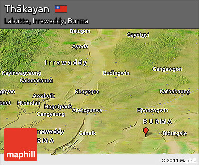 Satellite Panoramic Map of Thākayan