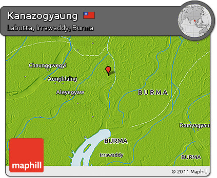 Physical 3D Map of Kanazogyaung