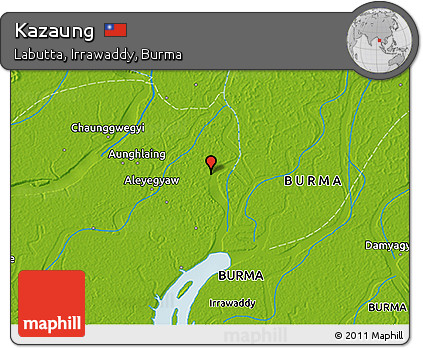Physical 3D Map of Kazaung