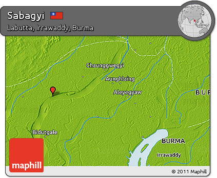 Physical 3D Map of Sabagyi