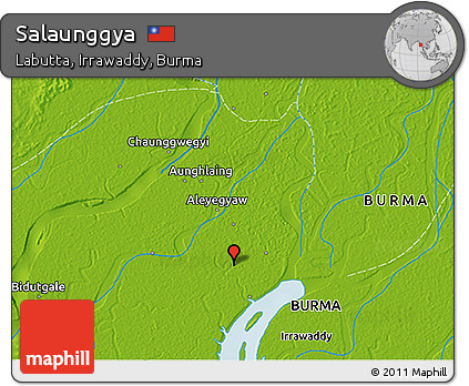 Physical 3D Map of Salaunggya