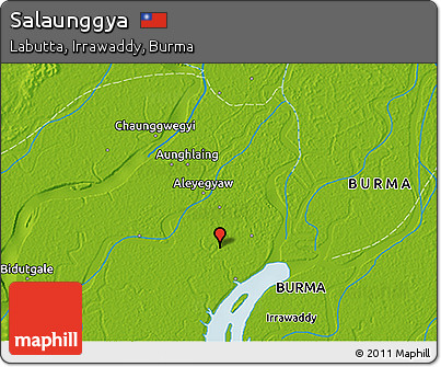 Physical 3D Map of Salaunggya