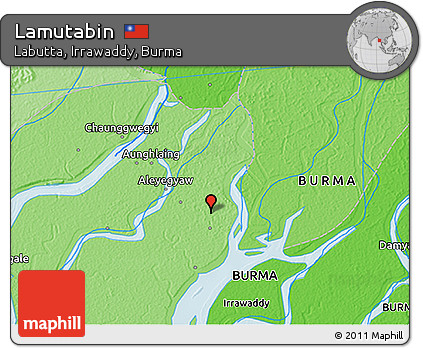 Political 3D Map of Lamutabin