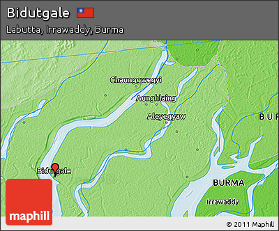 Political 3D Map of Bidutgale