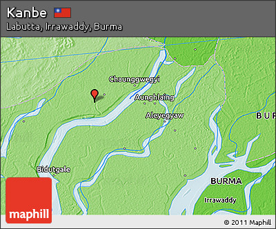 Political 3D Map of Kanbe