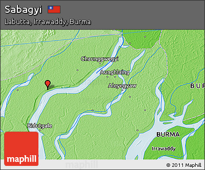 Political 3D Map of Sabagyi