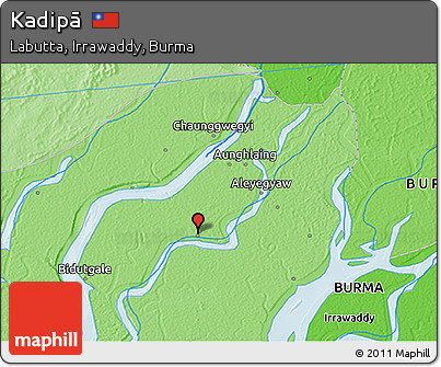 Political 3D Map of Kadipā
