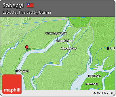 Political 3D Map of Sabagyi