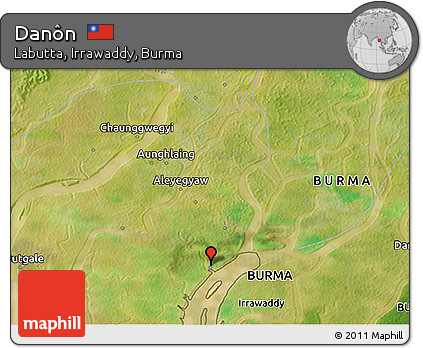 Satellite 3D Map of Danôn