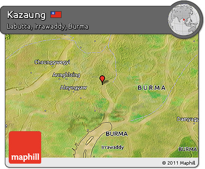Satellite 3D Map of Kazaung