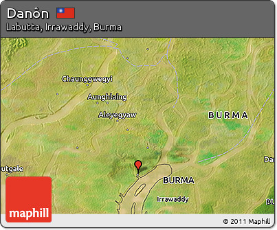 Satellite 3D Map of Danôn