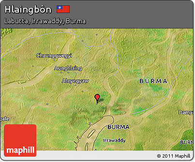 Satellite 3D Map of Hlaingbôn