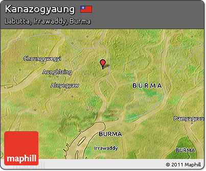 Satellite 3D Map of Kanazogyaung