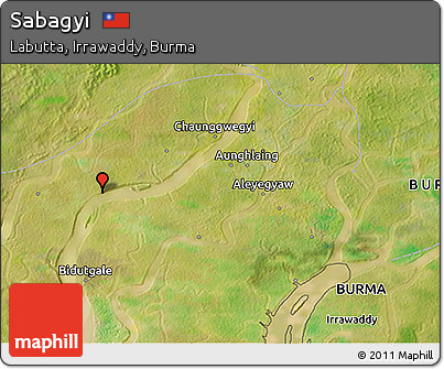 Satellite 3D Map of Sabagyi