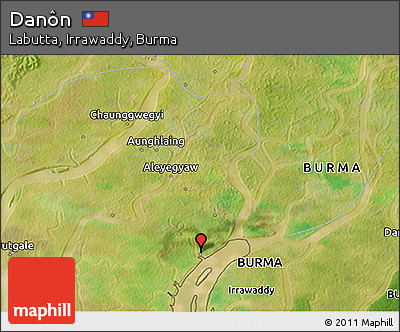 Satellite 3D Map of Danôn