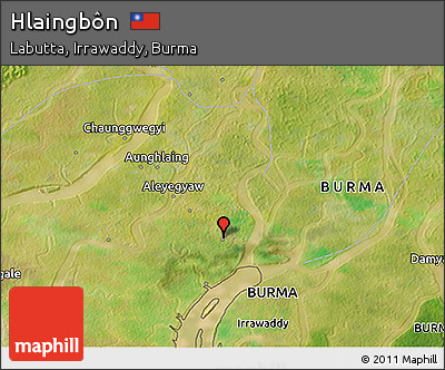Satellite 3D Map of Hlaingbôn