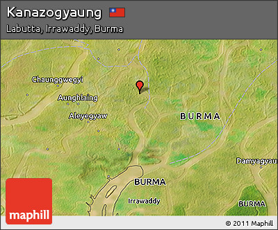 Satellite 3D Map of Kanazogyaung