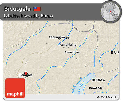 Shaded Relief 3D Map of Bidutgale