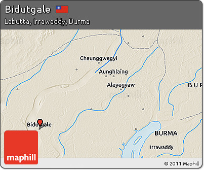 Shaded Relief 3D Map of Bidutgale