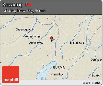 Shaded Relief 3D Map of Kazaung