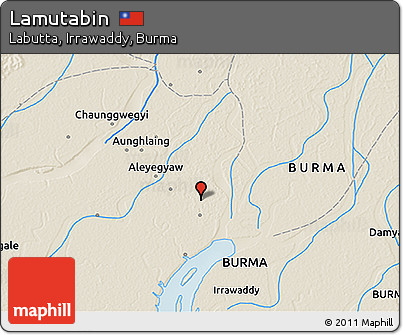 Shaded Relief 3D Map of Lamutabin