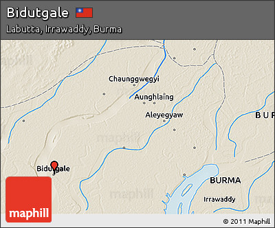 Shaded Relief 3D Map of Bidutgale