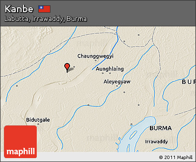Shaded Relief 3D Map of Kanbe