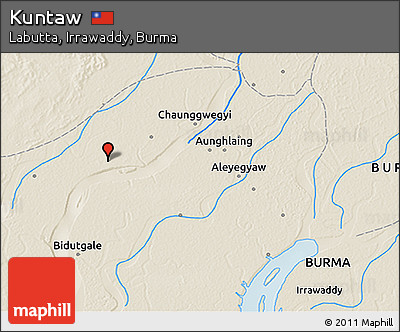 Shaded Relief 3D Map of Kuntaw