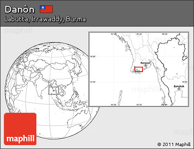 Blank Location Map of Danôn
