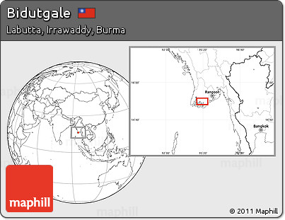 Blank Location Map of Bidutgale