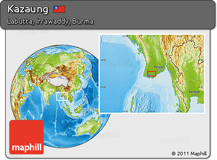 Physical Location Map of Kazaung