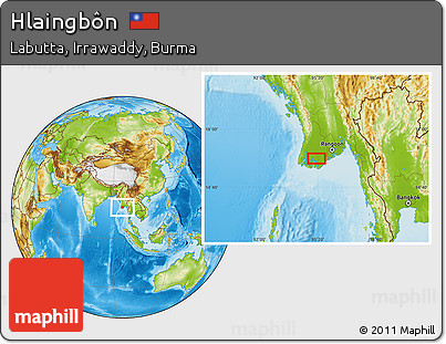 Physical Location Map of Hlaingbôn