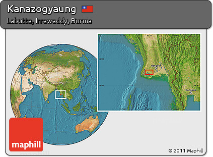 Satellite Location Map of Kanazogyaung