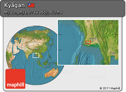 Satellite Location Map of Kyāgan